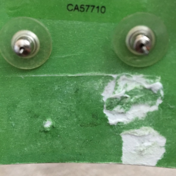 Vintage blue/white rhinestone dangling earrings - Picture 3 of 4